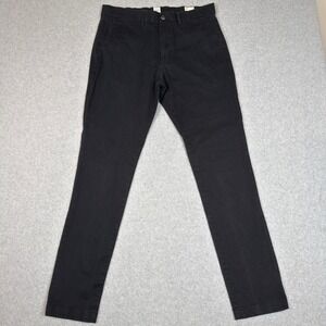 GAP Skinny Fit Black Chinos Pants Mens 33x34 Stretch Casual Workwear